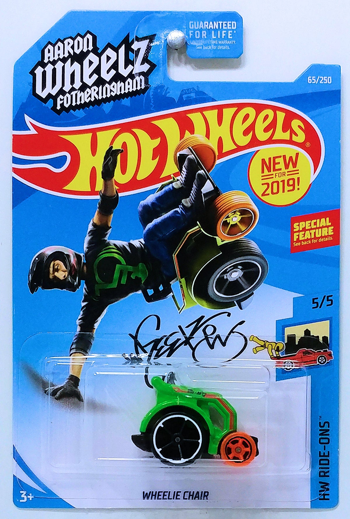 Hot Wheels 2019 - Collector # 065/250 - HW Ride-Ons 5/5 - New Models - Wheelie Chair - Green - USA