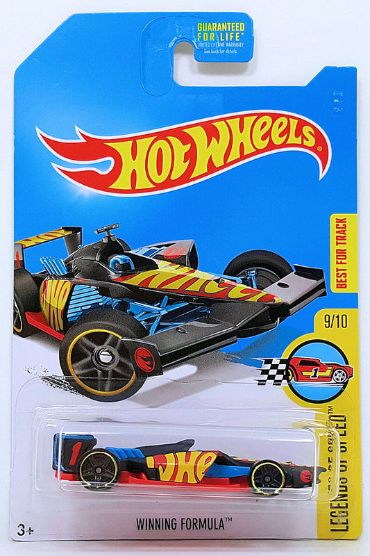 Hot Wheels 2017 - Collector # ???/365 - Legends of Speed 9/10 - Winning Formula - Matte Black - Treasure Hunts - IC