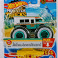 Hot Wheels 2021 - Monster Trucks / Wheel Cool # 61/75 - Wreckreational - Turquoise & White with White Walls - with Re-Crushable Car