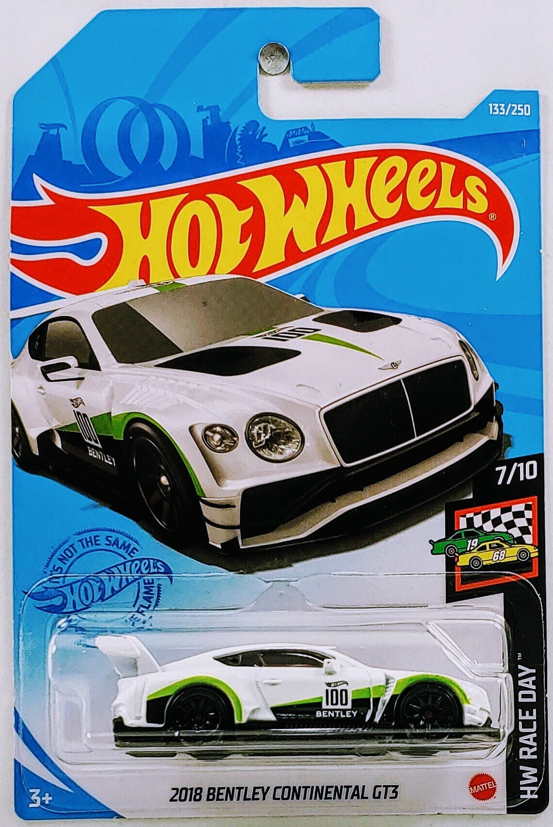 Hot Wheels 2021 - Collector # 133/250 - HW Race Day 7/10 - 2018 Bentley Continental GT3 - White - IC