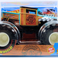 Hot Wheels 2020 - Monster Trucks - Boneshaker - Aqua / Woody Graphics - 1/24 Scale - "NEW for 2020" - MPN GJR76