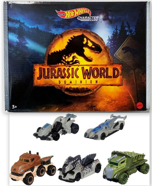 Hot Wheels 2022 - Jurassic World Dominion / Character Cars / Boxed Set
