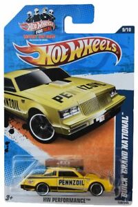 Hot Wheels 2011 - Collector # 139/244 - HW Performance 09/10 - Buick Grand National - Yellow - Pennzoil Graphics - USA 'Instant Winner' Card