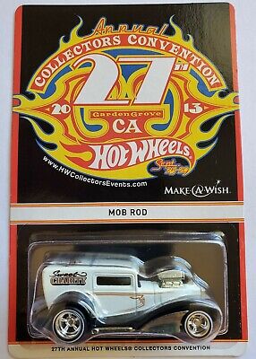 Hot Wheels 2013 - 27th Annual Collector's Convention / Make-A-Wish Charity Car - Mob Rod - White with Black Fenders