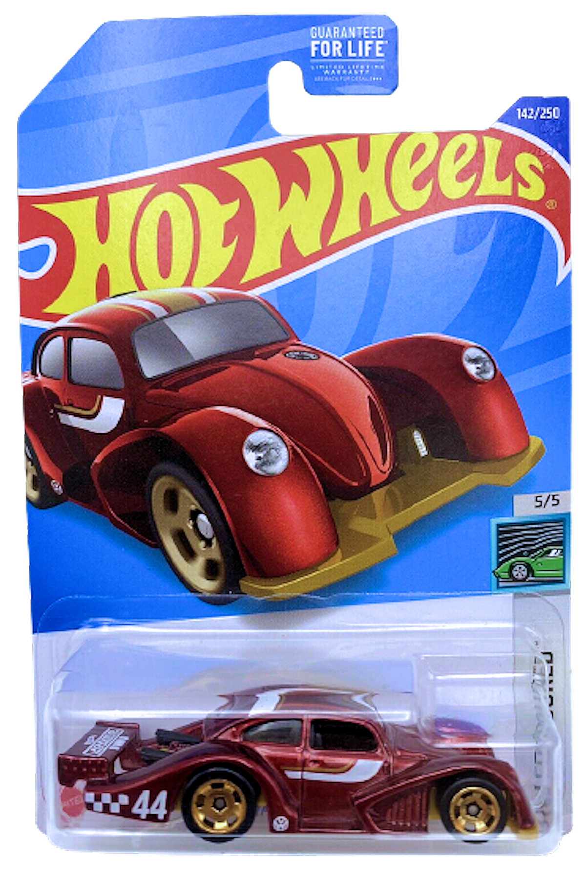 Hot Wheels 2022 - Collector # 142/250 - HW Contoured 5/5 - Volkswagen Käfer Racer - Red - USA