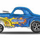 Hot Wheels 2020 - HWC / RLC Exclusive - sELECTIONs - '41 Willys Gasser - Spectraflame Blue / 'Wild Blue' - Metal/Metal & Real Riders - RLC Blister Card in a Kar Keeper